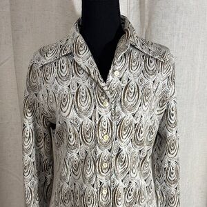 Vintage 70s Gerlin Abstract Print Shirt Dress